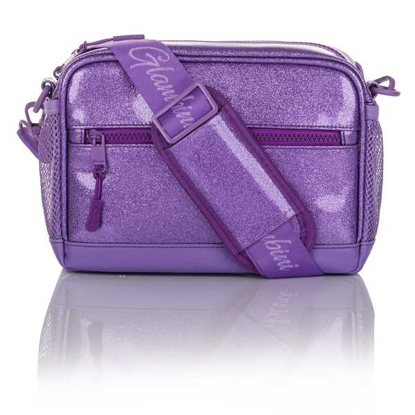 Purple glitter top bag