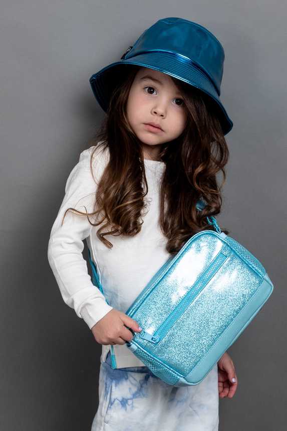 Small Crossbody Bag Aqua Glitter