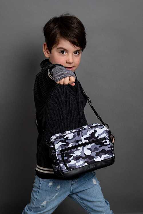 Large Crossbody Bag Camo Grey