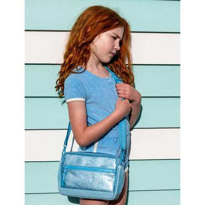 Small Crossbody Bag Aqua Glitter