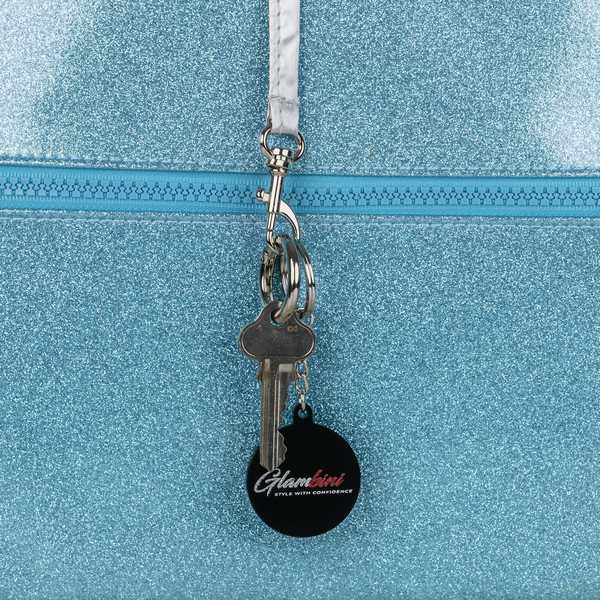 Large Crossbody Bag Aqua Glitter