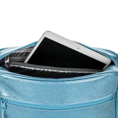 Large Crossbody Bag Aqua Glitter