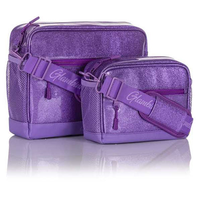 Large Crossbody Bag Purple Glitter