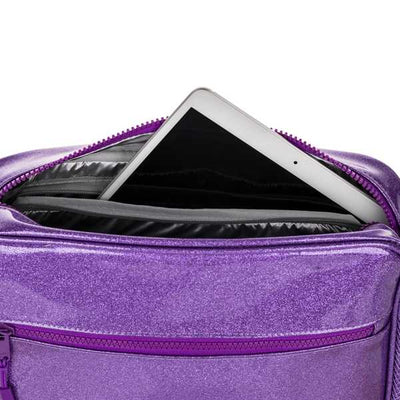Large Crossbody Bag Purple Glitter