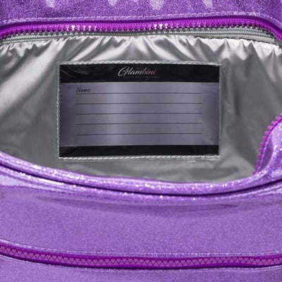 Large Crossbody Bag Purple Glitter