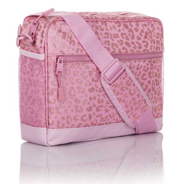 Large Crossbody Bag Pink Leopard