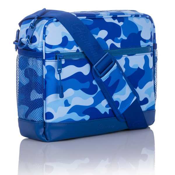 Large Crossbody Bag Camo Blue