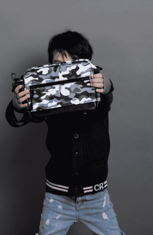 Small Crossbody Bag Camo Grey