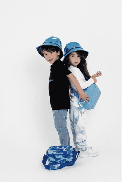 Glambini Bucket Hat - Blue Metallic