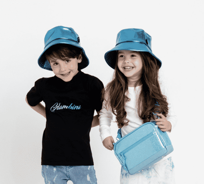 Glambini Bucket Hat - Blue Metallic