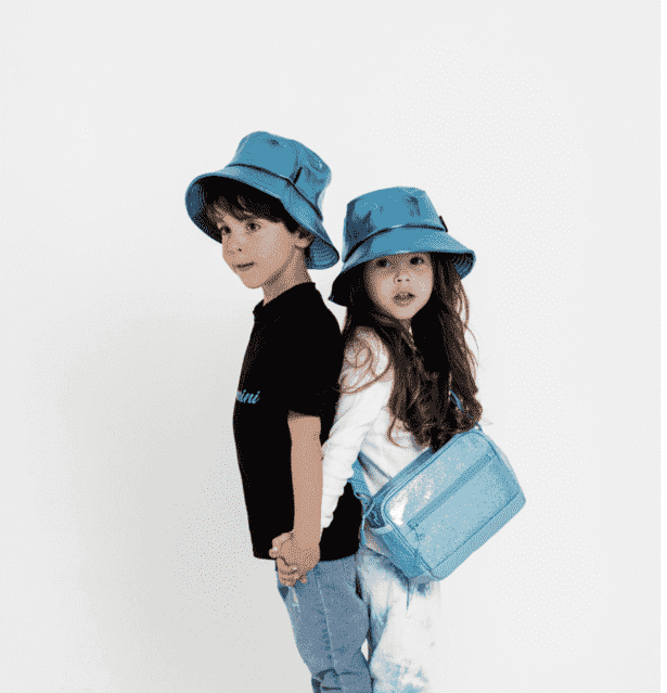 Glambini Bucket Hat - Blue Metallic