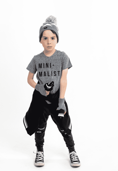 Grey Star Glam-Beanie With Matching Glam-Mittens